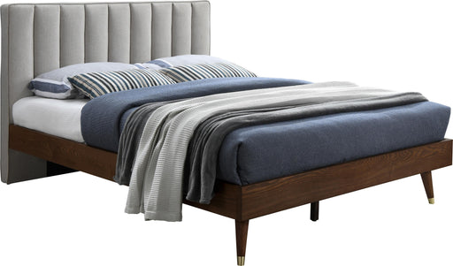 Vance Beige Linen Fabric King Bed (3 Boxes) - Just Furniture (PA) - Multi Location