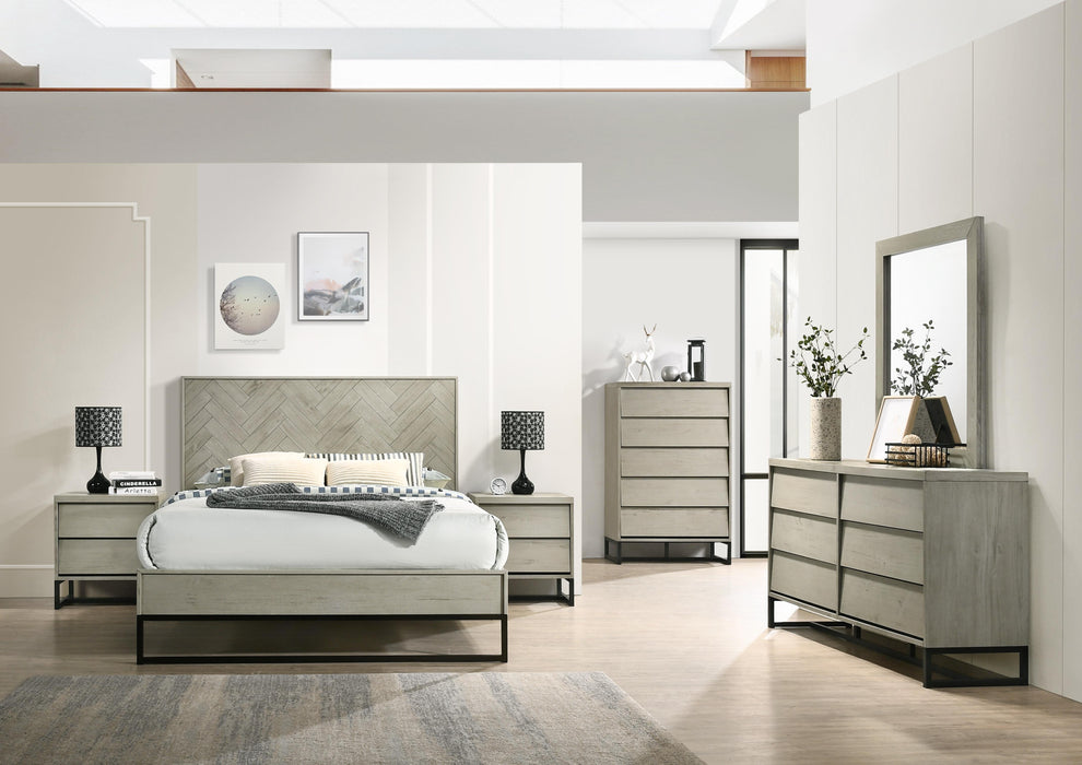 Weston Grey Stone King Bed (3 Boxes) - Just Furniture (PA) - Multi Location