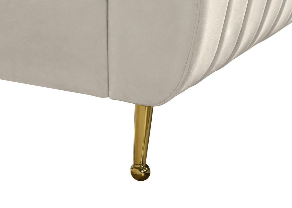 Zara Cream Velvet Twin Bed (3 Boxes) - Just Furniture (PA) - Multi Location