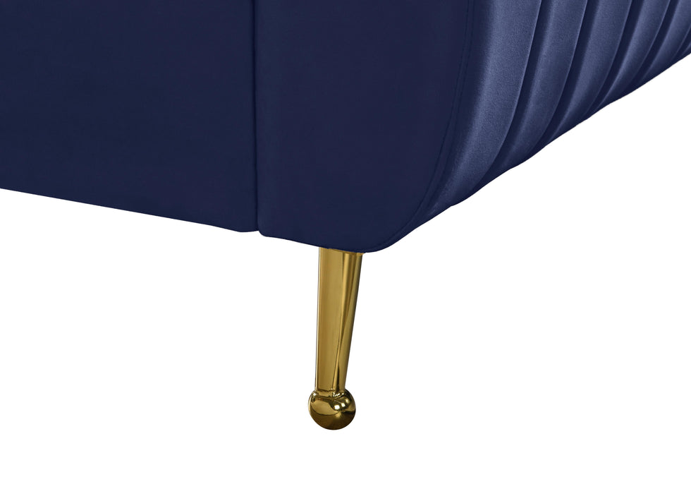 Zara Navy Velvet Queen Bed (3 Boxes) - Just Furniture (PA) - Multi Location