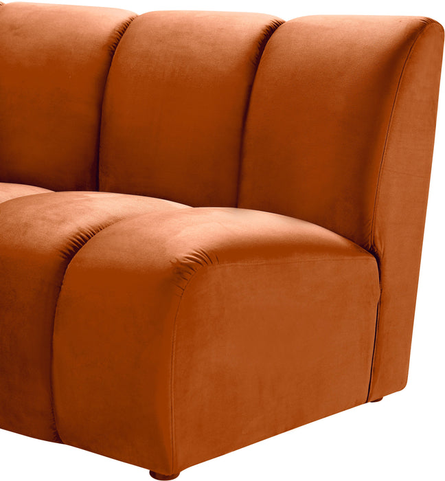 Infinity Cognac Velvet 4pc. Modular Sectional - Just Furniture (PA) - Multi Location