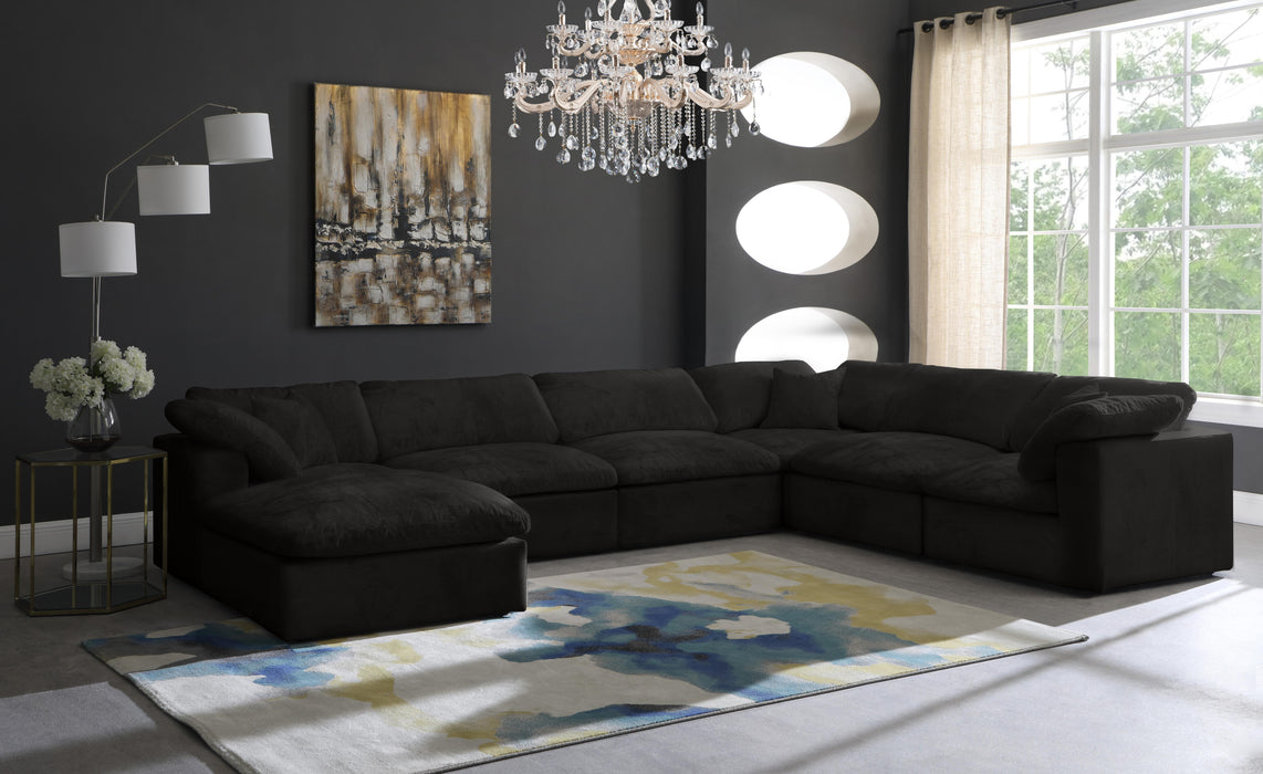 Cozy Black Velvet Cloud Modular Sectional - Just Furniture (PA) - Multi Location