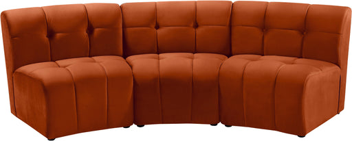 Limitless Cognac Velvet 3pc. Modular Sectional - Just Furniture (PA) - Multi Location