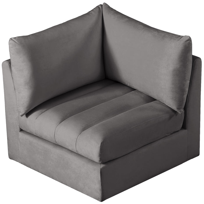 Jacob Grey Velvet Corner - Just Furniture (PA) - Multi Location