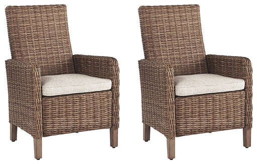 Beachcroft Outdoor Arm Chair with Cushion (Set of 2) - Just Furniture (PA) - Multi Location