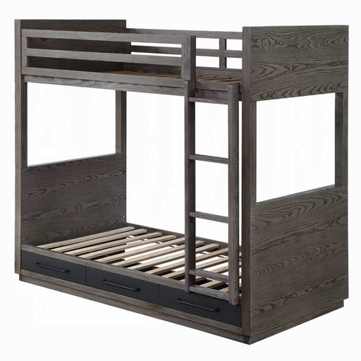 Estevon Twin-Twin Bunk Bed With Storage - Just Furniture (PA) - Multi Location