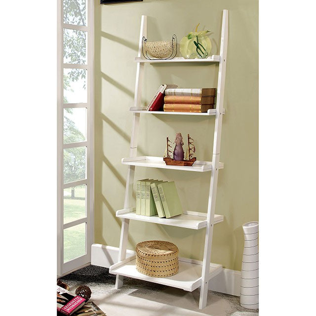 Sion White Ladder Shelf - Just Furniture (PA) - Multi Location