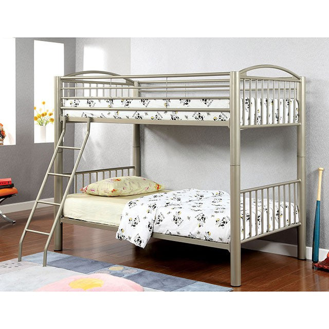 Lovia Metallic Gold Twin/Twin Bunk Bed - Just Furniture (PA) - Multi Location