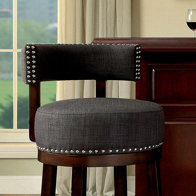 LYNSEY Dark Oak/Gray 24" Bar Stool - Just Furniture (PA) - Multi Location