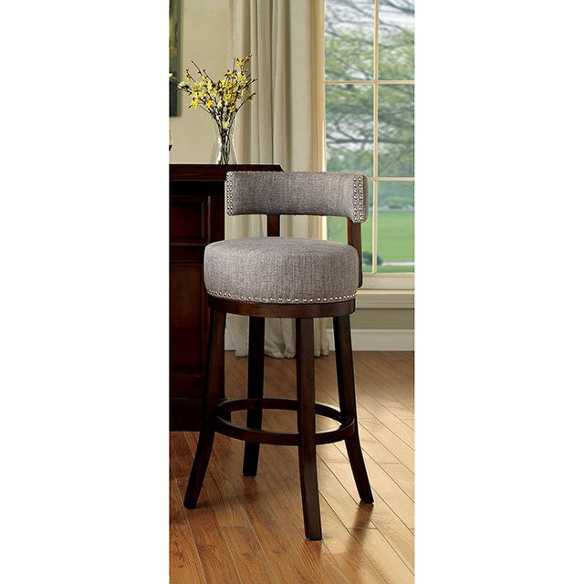 LYNSEY Dark Oak/Light Gray 24" Bar Stool - Just Furniture (PA) - Multi Location