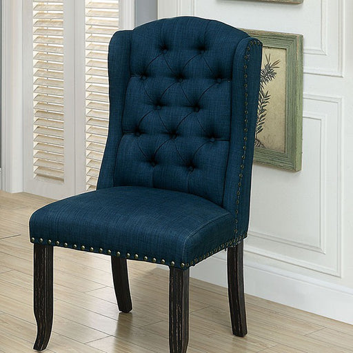 SANIA Antique Black Wingback Chair (2/CTN) - Just Furniture (PA) - Multi Location