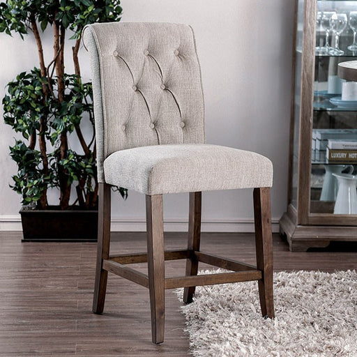 Sania III Beige/Rustic Oak Counter Ht. Chair (2/CTN) - Just Furniture (PA) - Multi Location
