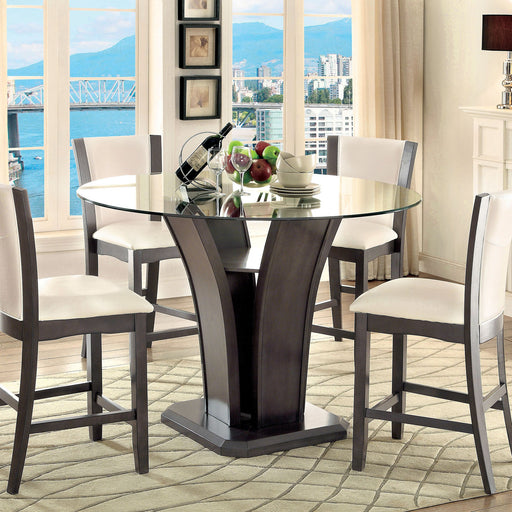 MANHATTAN III Gray Round Counter Ht. Table - Just Furniture (PA) - Multi Location