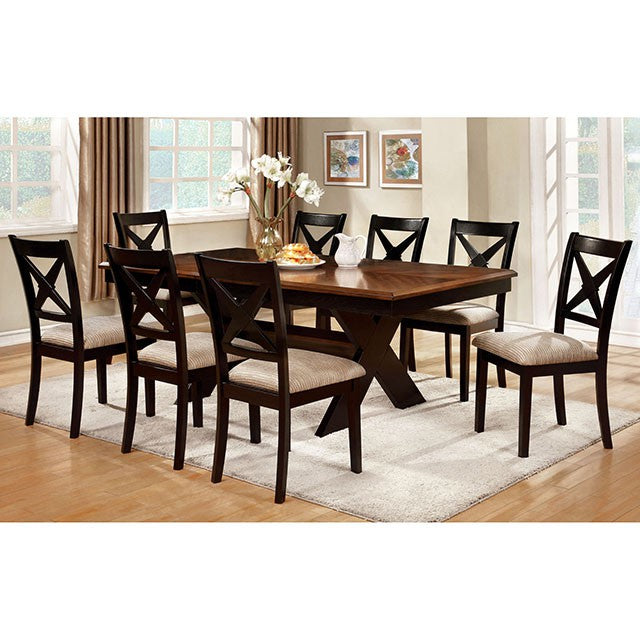 Liberta Dark Oak/Black Dining Table - Just Furniture (PA) - Multi Location