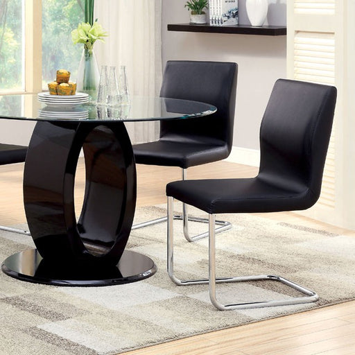 LODIA I Black Round Table - Just Furniture (PA) - Multi Location