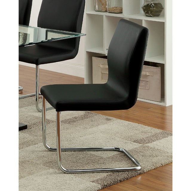LODIA I Black/Silver Side Chair - Just Furniture (PA) - Multi Location