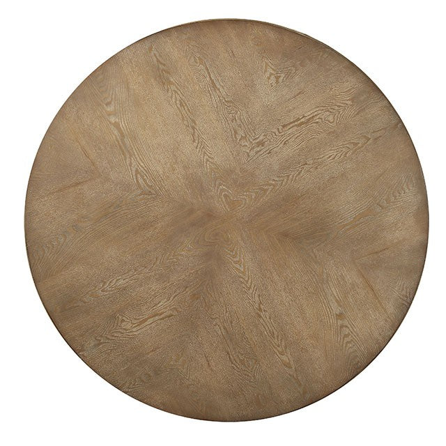 Kathryn Rustic Dark Oak Round Dining Table, Rustic Oak - Just Furniture (PA) - Multi Location