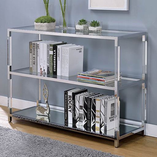 Ludvig Chrome/Clear Sofa Table - Just Furniture (PA) - Multi Location