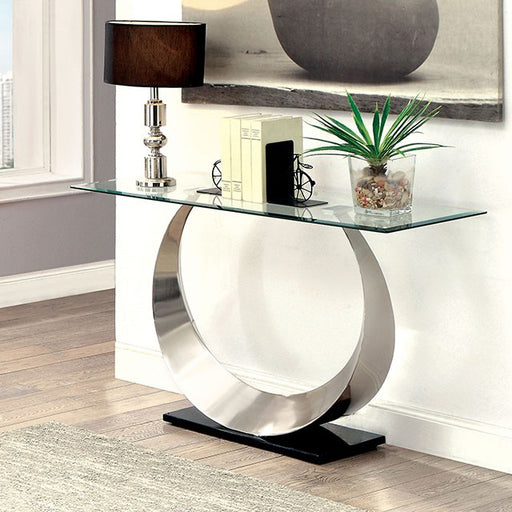 ORLA II Satin Plated/Black Sofa Table - Just Furniture (PA) - Multi Location