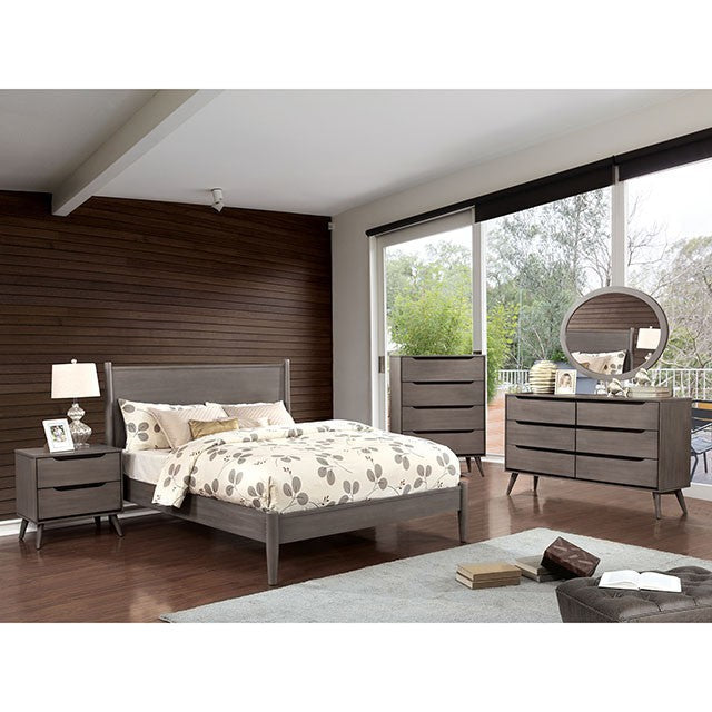 Lennart Bed Oak, Black, Gray, & White - Just Furniture (PA) - Multi Location