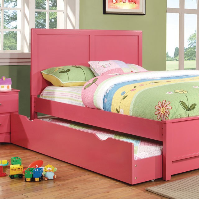 PRIAM Full & Twin Bed, White/Gray, Pink, Chrome, & Yellow - Just Furniture (PA) - Multi Location