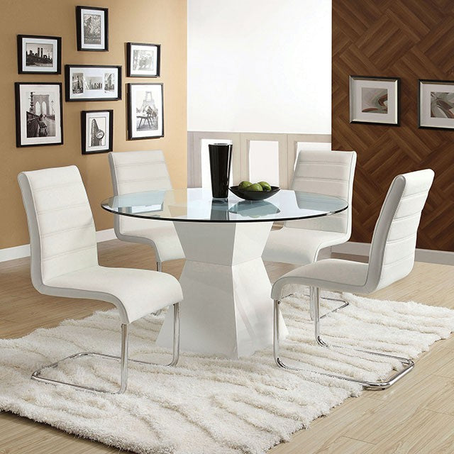 Mauna White Round Dining Table - Just Furniture (PA) - Multi Location