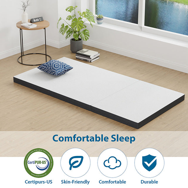 Hollyhock 3" Twin XL Tri-Fold Memory Foam Topper - Just Furniture (PA) - Multi Location