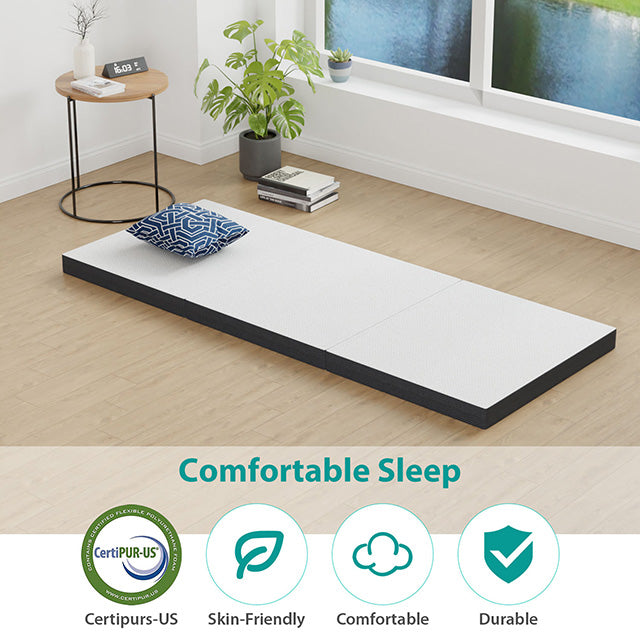 Hollyhock 4" Queen Tri-Fold Memory Foam Topper - Just Furniture (PA) - Multi Location