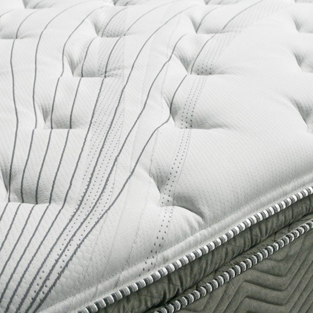 STORMIN White/Gray 13" Euro Pillow Top Mattress, Full - Just Furniture (PA) - Multi Location