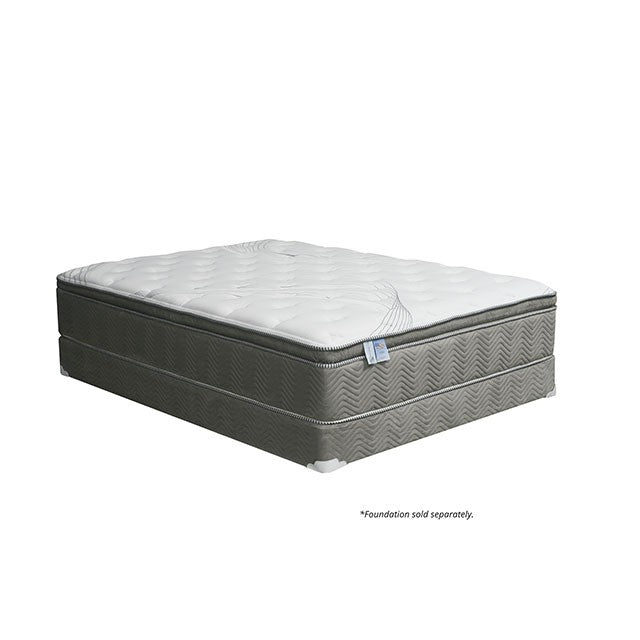 STORMIN White/Gray 13" Euro Pillow Top Mattress, Full - Just Furniture (PA) - Multi Location