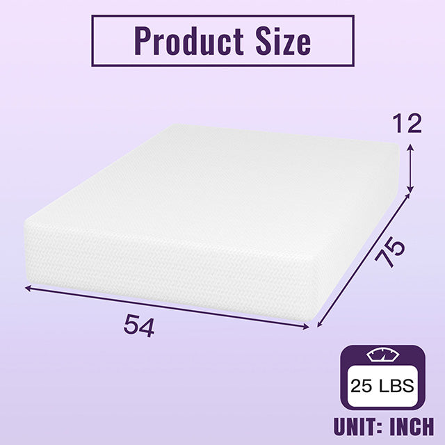Nasturtium 12" Full Bamboo Charcoal Infused Memory Foam - Just Furniture (PA) - Multi Location