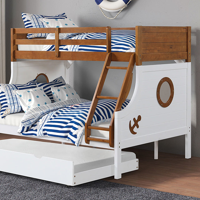 Nautia Twin/Full Bunk Bed Black & White - Just Furniture (PA) - Multi Location