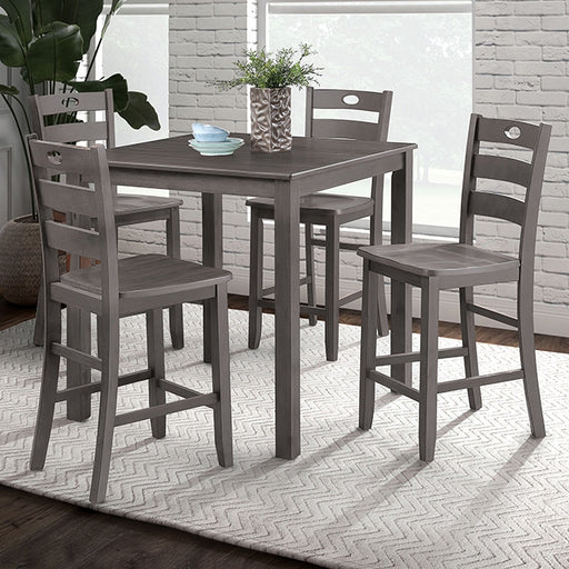 Lubbock 5 Pc. Counter Ht. Table Set - Just Furniture (PA) - Multi Location