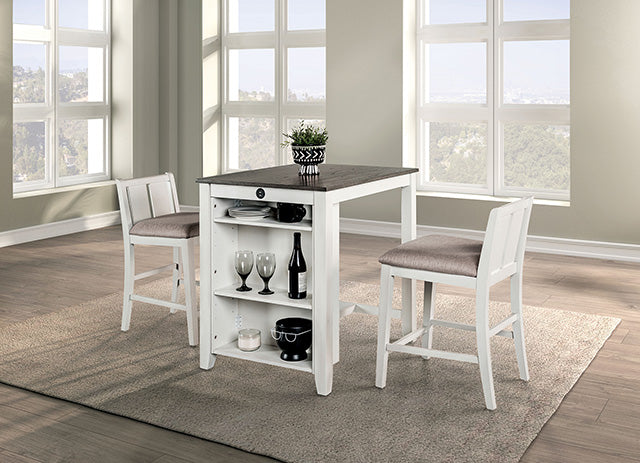 Lescles 3 Pc Counter Ht Set (1 Table + 2 Chairs) - Just Furniture (PA) - Multi Location