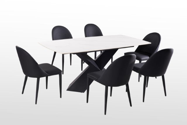 Lenvik 7 Pc Dining Table Set White - Just Furniture (PA) - Multi Location