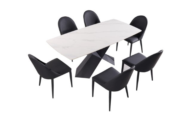 Lenvik 7 Pc Dining Table Set White - Just Furniture (PA) - Multi Location