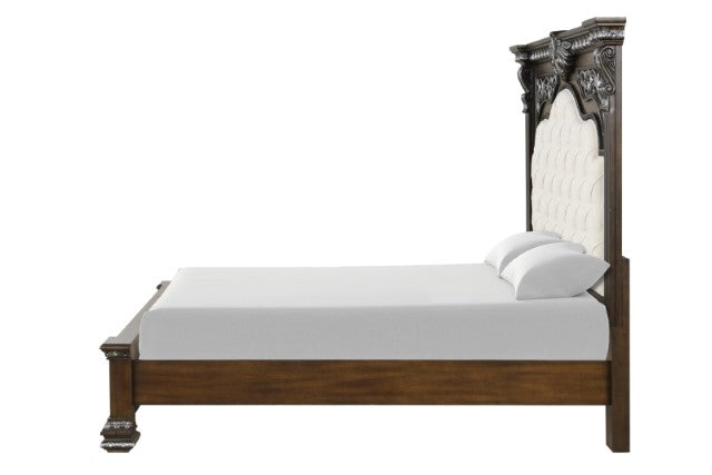Promenade E.King & Queen Bed Brown & White - Just Furniture (PA) - Multi Location
