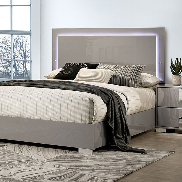 Sinistra Bed Beige, Black, White - Just Furniture (PA) - Multi Location