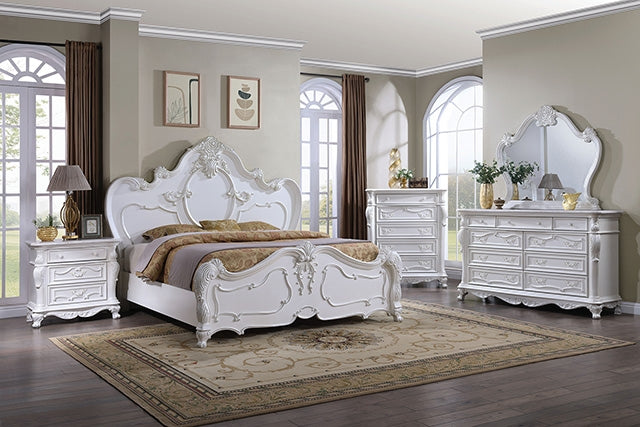 Roselli Bed Chrome & White - Just Furniture (PA) - Multi Location
