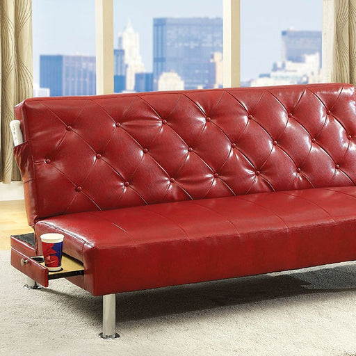 Farel Futon Sofa Red & White - Just Furniture (PA) - Multi Location