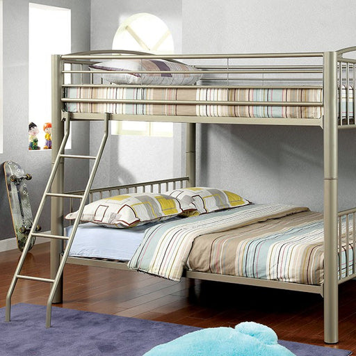 Lovia Metallic Gold Full/Full Bunk Bed - Just Furniture (PA) - Multi Location