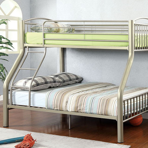 Lovia Metallic Gold Twin/Full Bunk Bed - Just Furniture (PA) - Multi Location