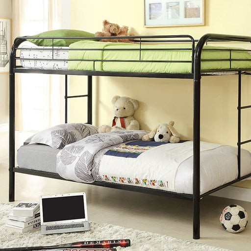Rainbow Twin/Twin Bunk Bed Black, Silver, & White - Just Furniture (PA) - Multi Location