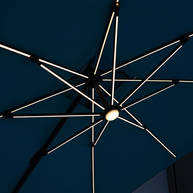 Sano 10 Ft Square Umbrella w/ Double Top w/ LED + 37" Large Base - Just Furniture (PA) - Multi Location