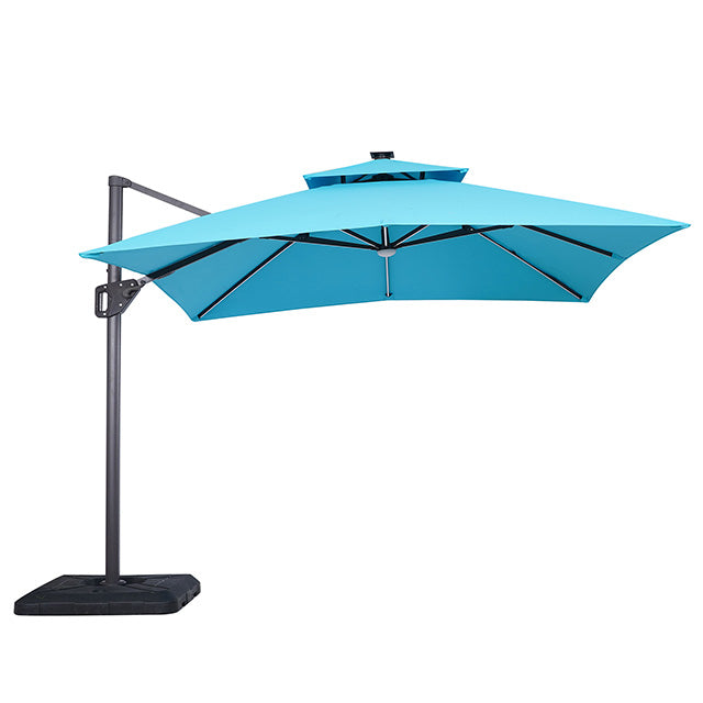 Sano 10 Ft Square Umbrella w/ Double Top w/ LED + 37" Large Base - Just Furniture (PA) - Multi Location