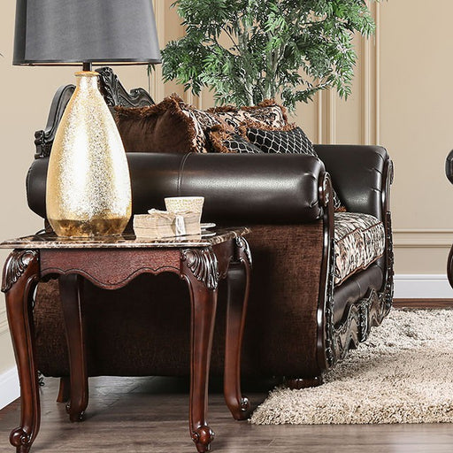 JAMAEL Brown/Espresso Love Seat - Just Furniture (PA) - Multi Location