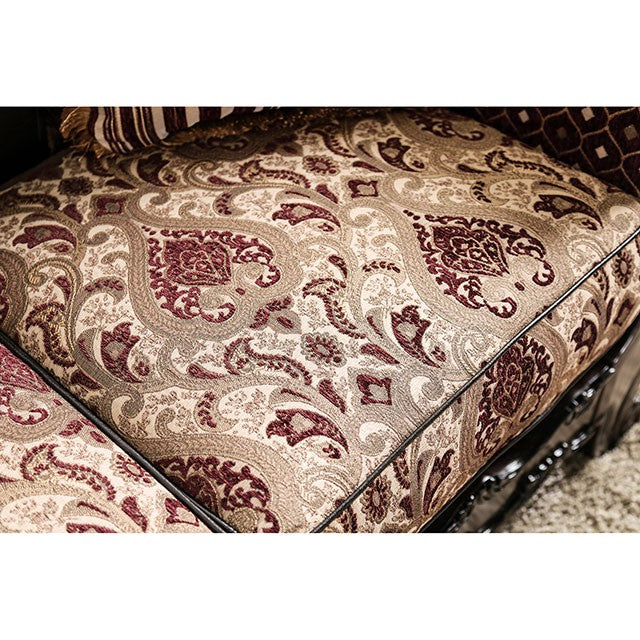 Quirino Burgundy/Dark Brown Sofa - Just Furniture (PA) - Multi Location