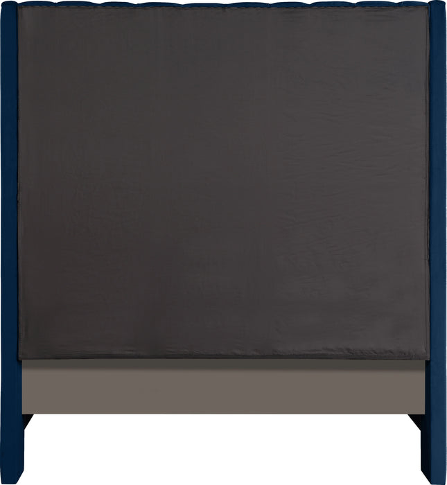 Fritz Navy Velvet King Bed