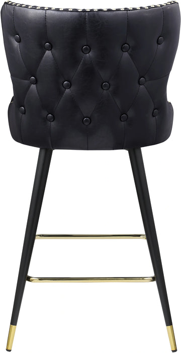 Hendrix Black Faux Leather Counter/Bar Stool