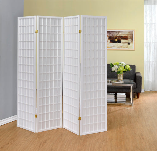 Roberto 4-panel Folding Screen White - Just Furniture (PA) - Multi Location